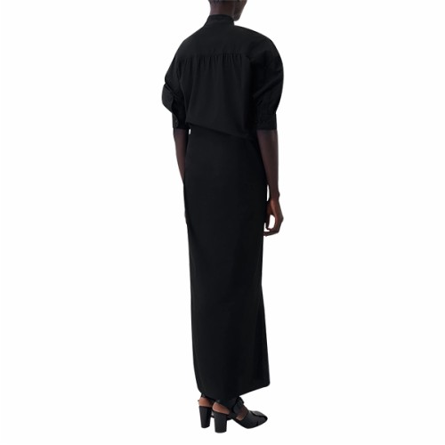 [르메르] 22SS 여성 DR450 LF445 999 트위스트 셔츠 원피스 드레스 블랙