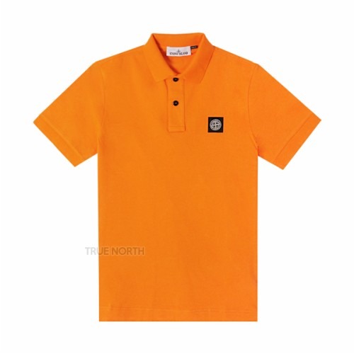 [스톤아일랜드] 남성 10152SC17 V0032 로고 패치 폴로 반팔 티셔츠 오렌지
